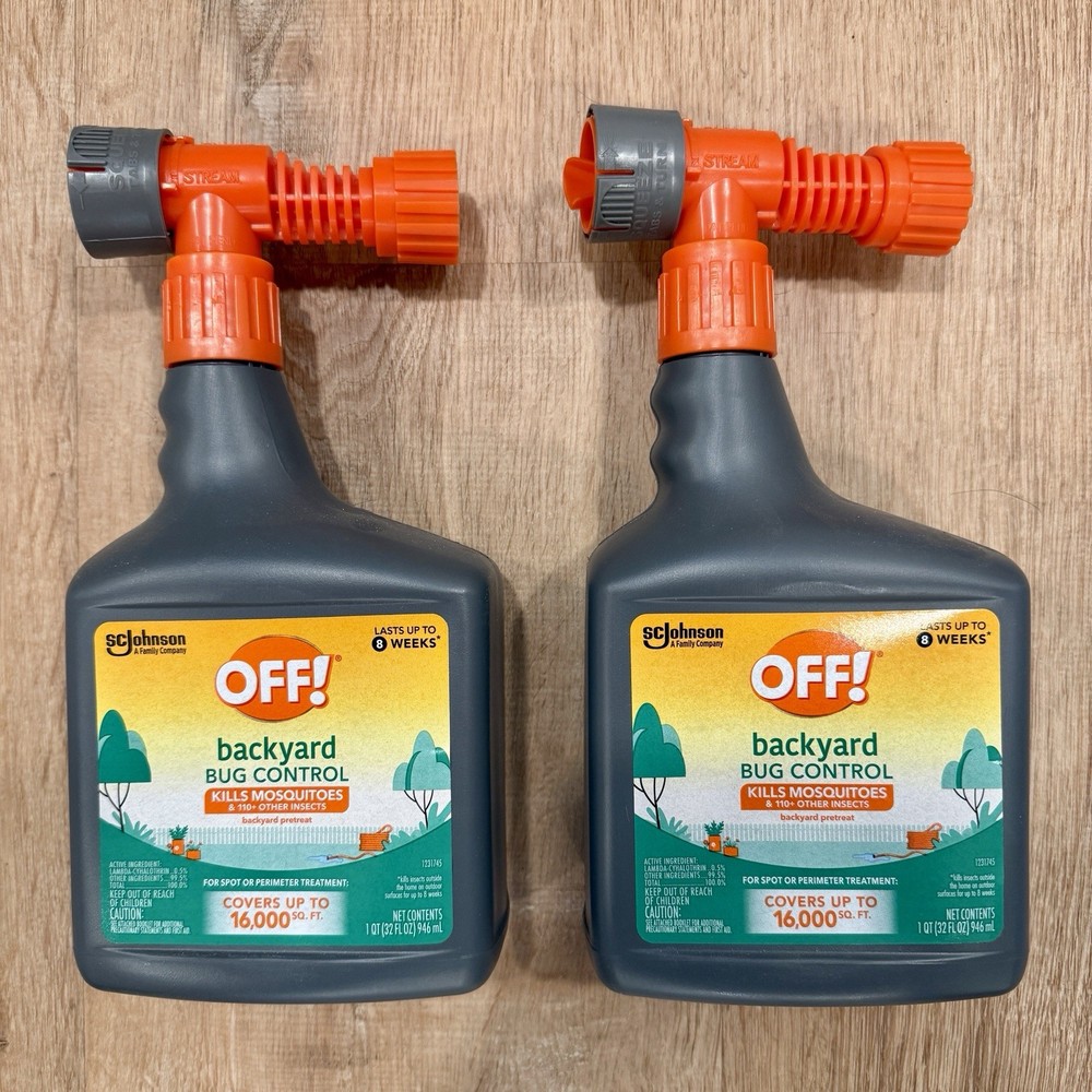 OFF! Backyard Pretreat Bug Control 32oz Insect Killer Mosquito Spray 2-Pack