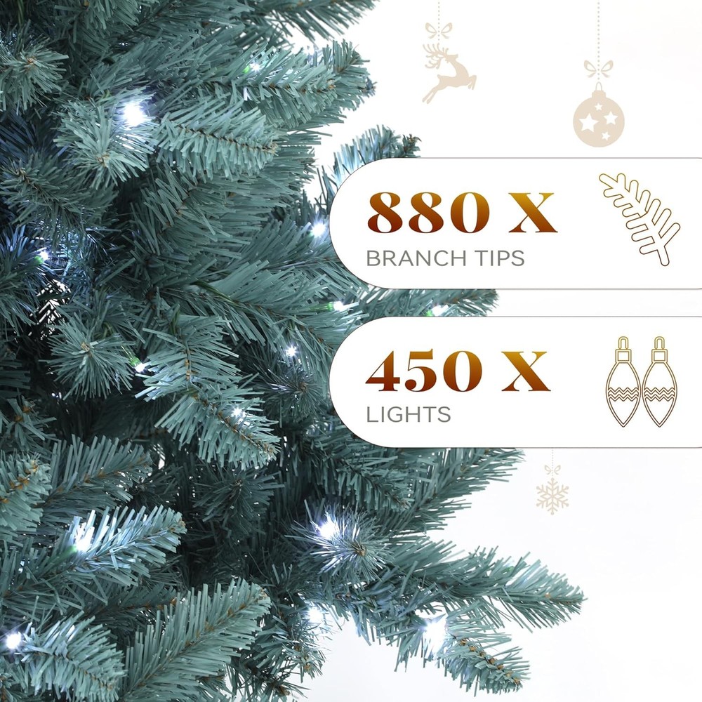 Prelit Blue Spruce Christmas Tree with Adjustable Lighting System, 6 FT