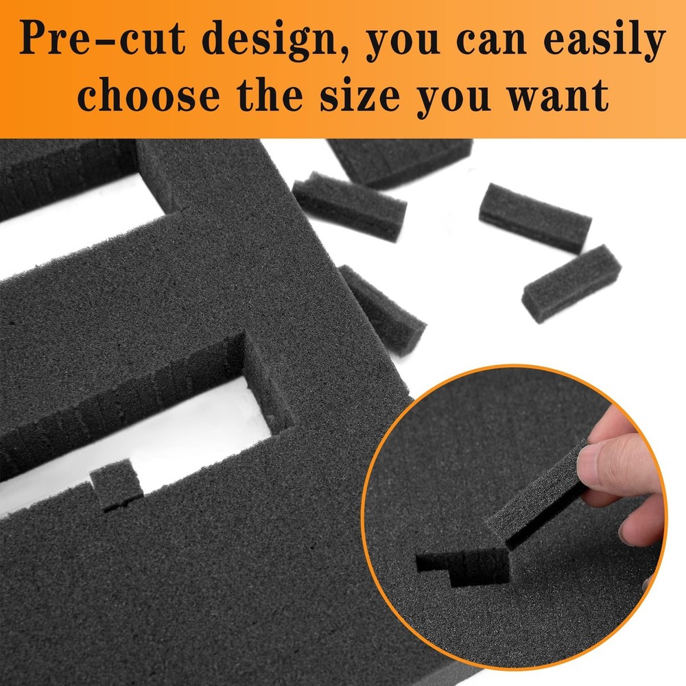 8-Piece Pick & Pluck Foam Insert - 2 Sizes - Pre-Cut Sheet Foam for Board Gam...