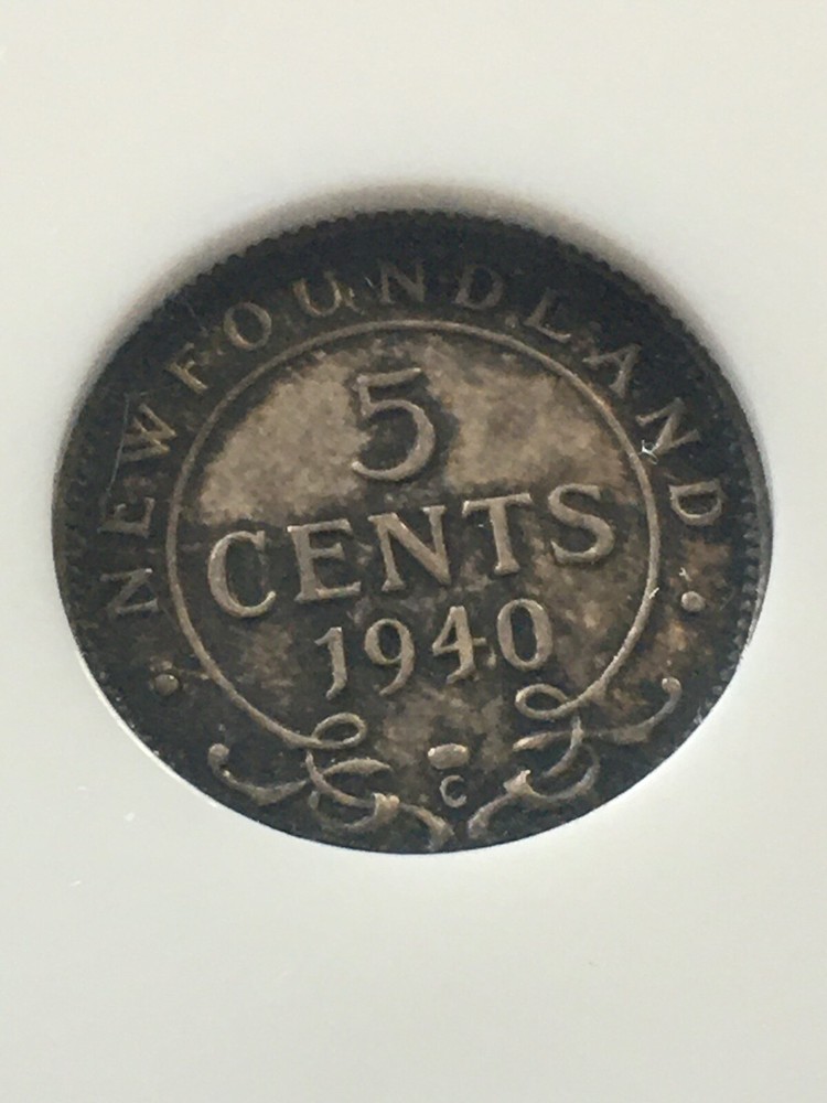 1940c Newfoundland, ¢5 Cent, NGC Graded, **MS-63**
