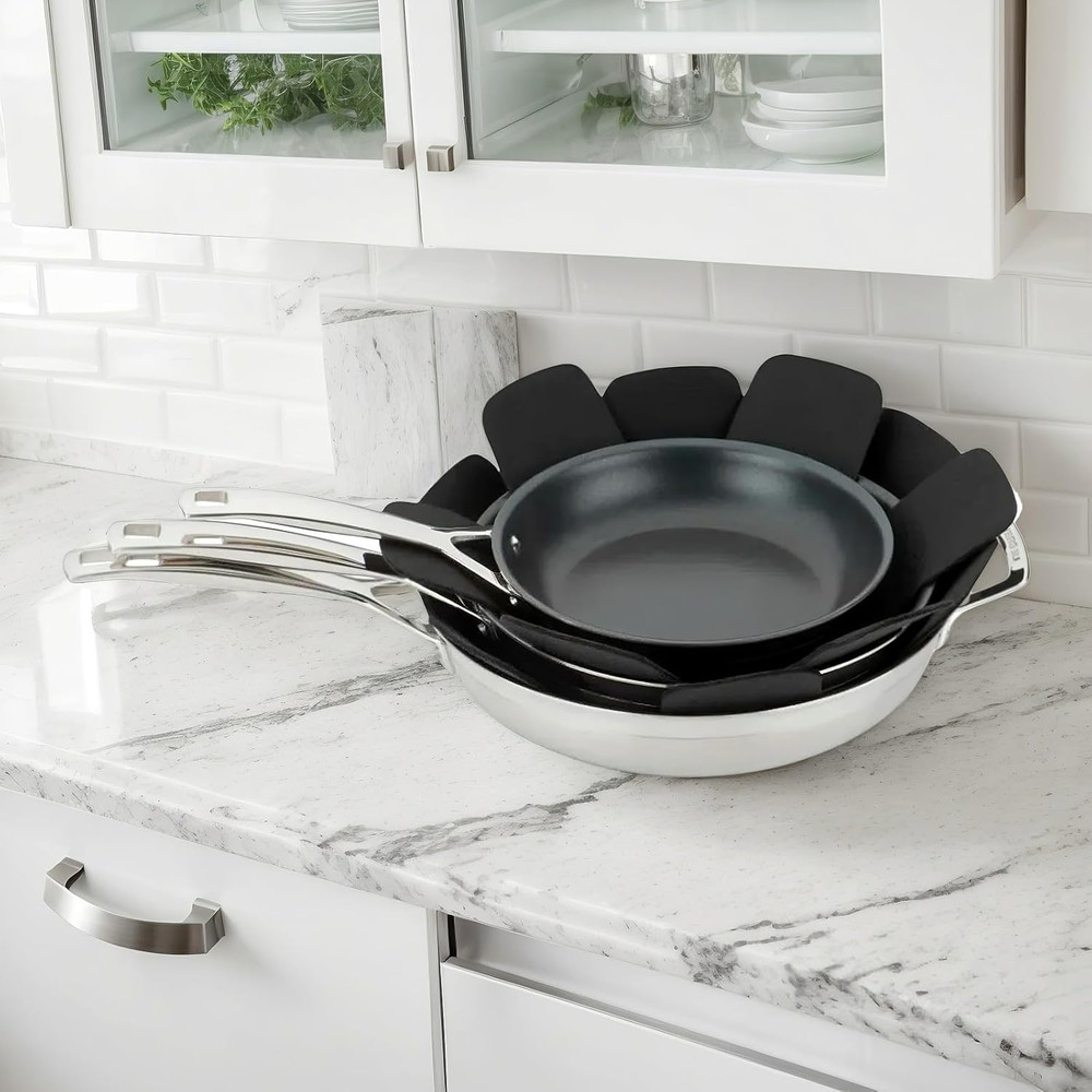 6Pcs Pot and Pan Protectors, 6 Different Sizes Thicker Pan Protectors for Stacki