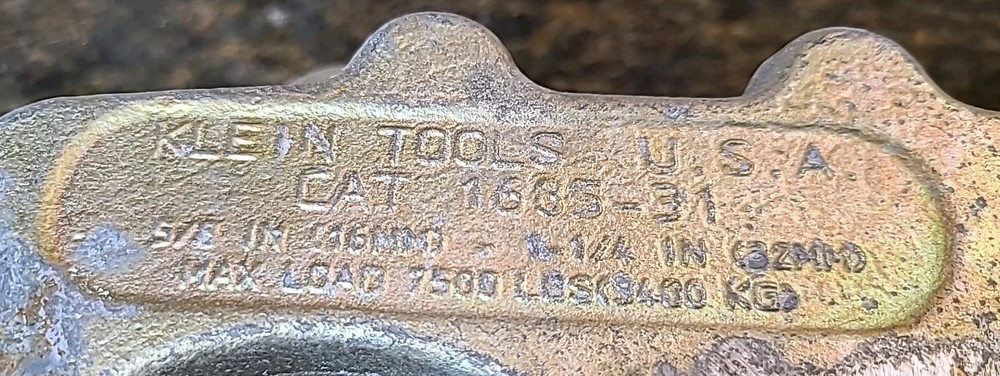 KLEIN TOOLS 1685-31 Cable Pulling Jaw Grip Parallel 5/8'' to 1.25" Wire Puller