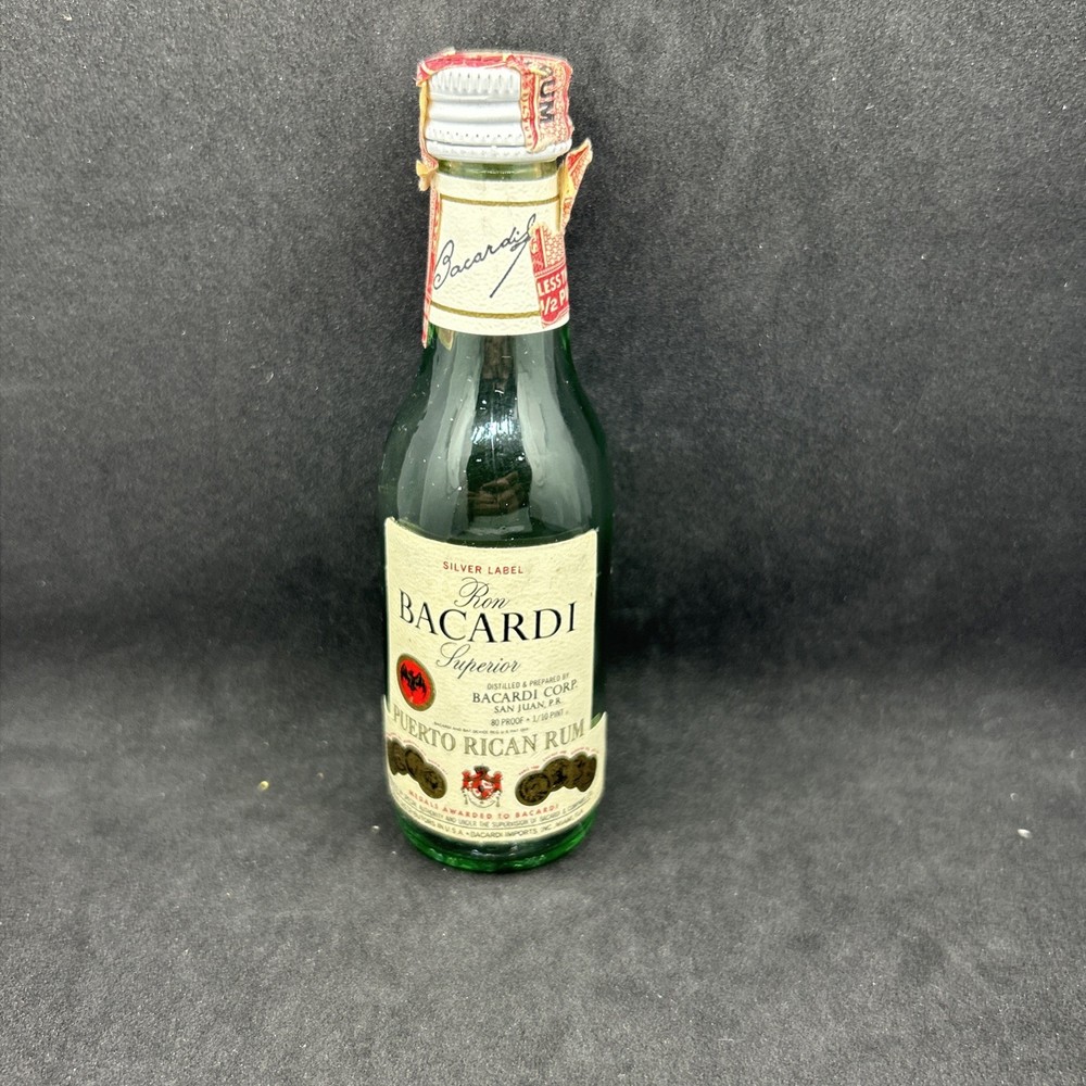 Bacardi Mini Bottle Empty 4.6ml bottle Vintage