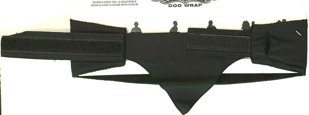 CHOP TOP SOLID BLACK DOO WRAP HEAD BAND BANDANA DOO RAG