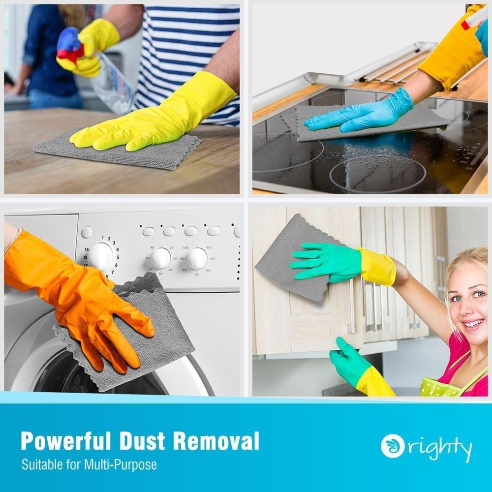 Versatile 150 Pack Grey Microfiber Cloths for Home & Auto – Gentle & Effective