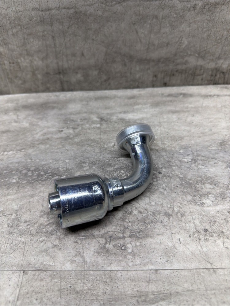 OEM Parker 11943-12-12, 90° Elbow Crimp Style Hydraulic Fitting, Code 61, New