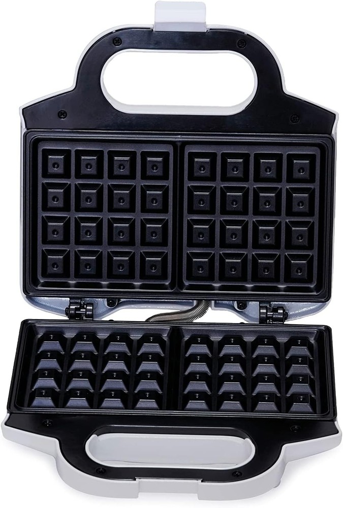 Amazon Basics Waffle Maker 2-Slices White with Non-stick 2-Slice,