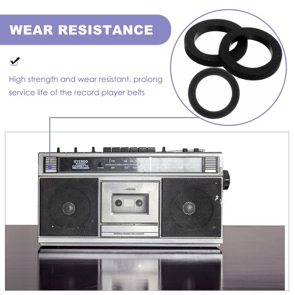 3 Pcs Closed Loop Timing Belt Rubber Belts Cassette Removal Tool