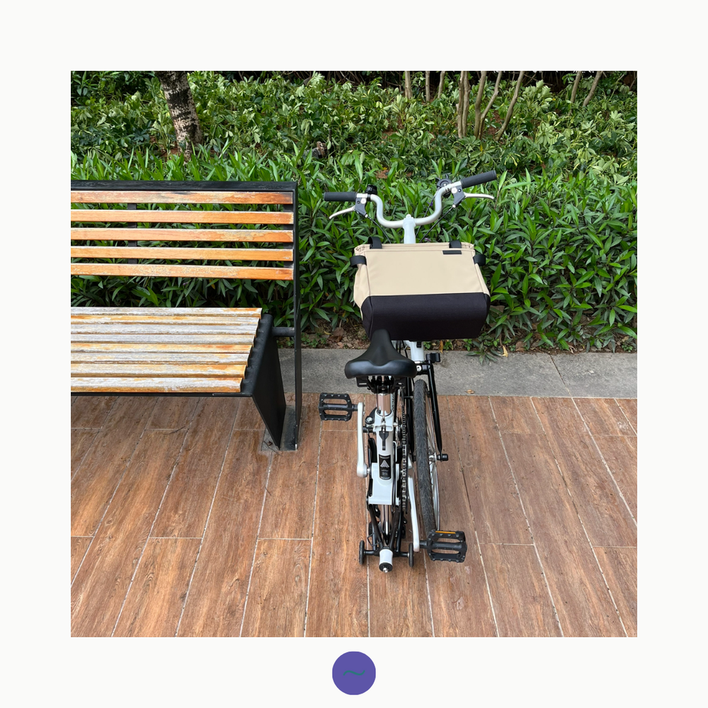 Original Front Bag Carrier for Brompton Bikes - Sandy - Designed by ecoReleaf -
