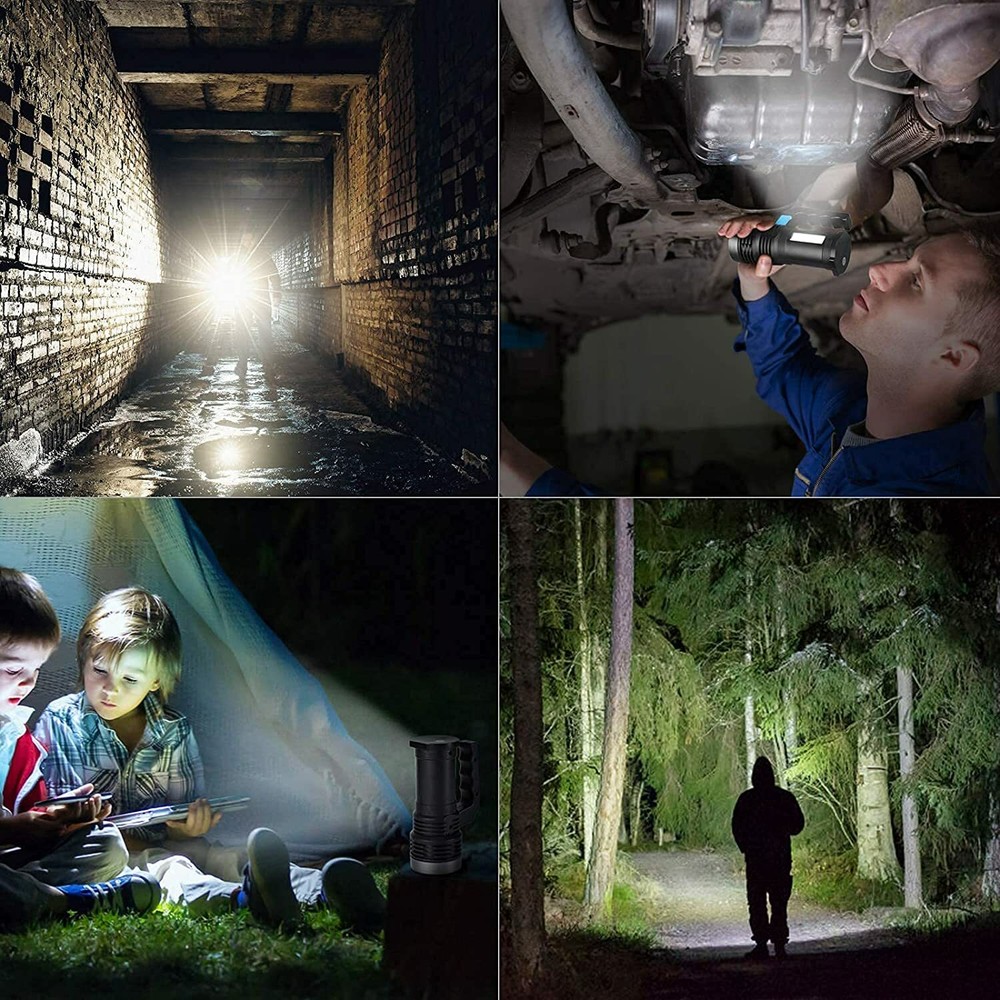 Super Bright 22000000LM LED Flashlight High Powered Torch USB Rechargeable Lamp