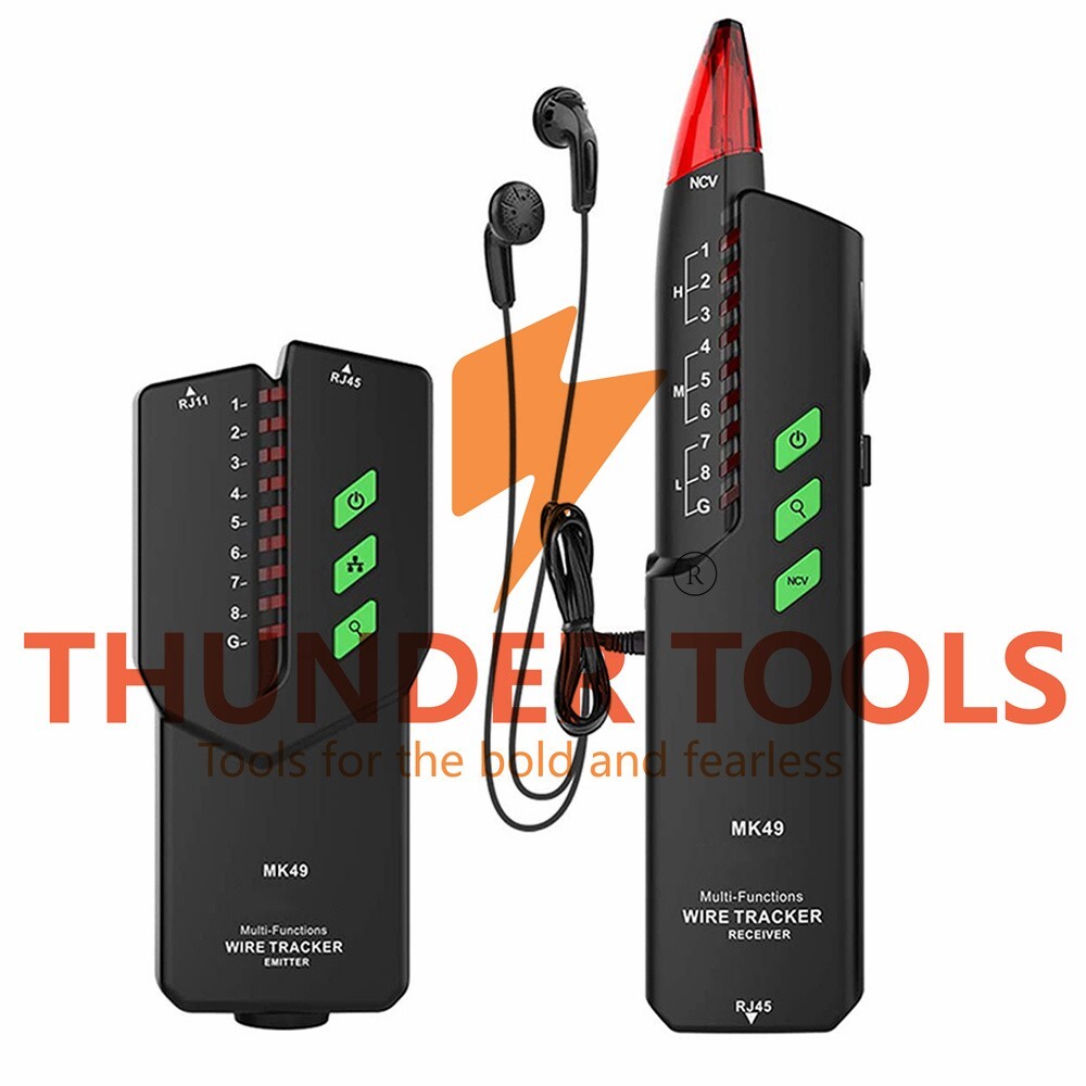 Thunder Tools Meterk Network Cable Tester RJ11 RJ45 Wire Tracker Line