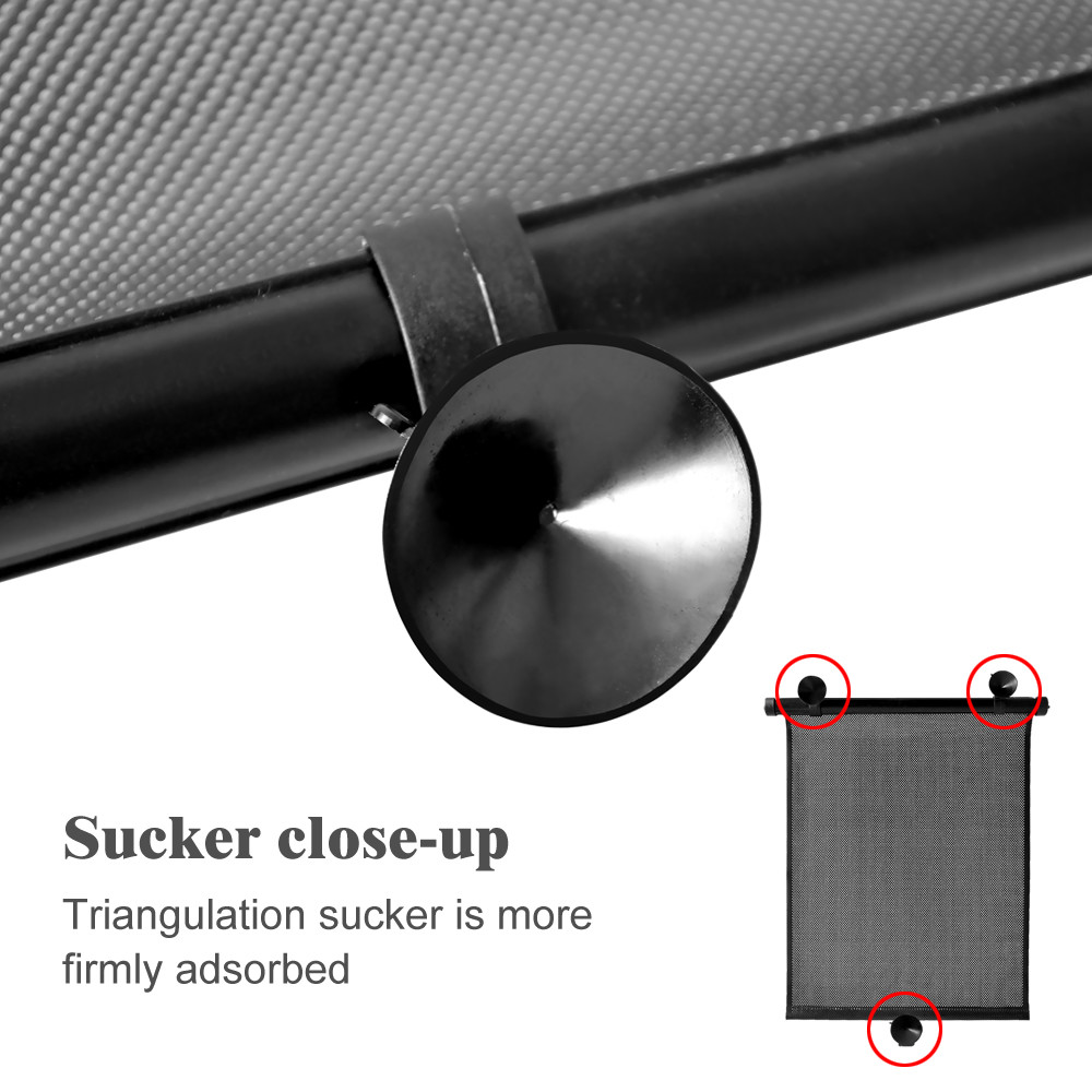 Pair Car Window Sun Shade Roller Blind Screen Protector Baby Kids Side Sun Visor