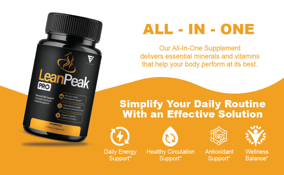 (5 Pack) Lean Peak Pro Capsules, LeanPeak Daily Formula Support (300 Capsules)