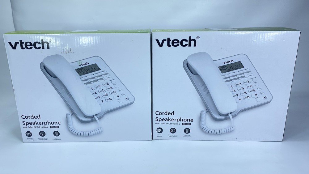 VTech CD1153 Corded Speakerphone With Caller ID White