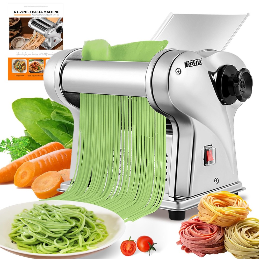 Electric Pasta Maker Noodle Maker Pasta Making Machine Dough Roller Cutter Th...