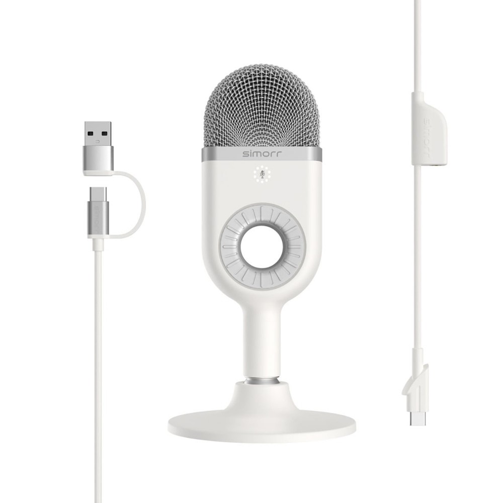 SmallRig simorr Wave U1 USB Condenser Microphone (White)