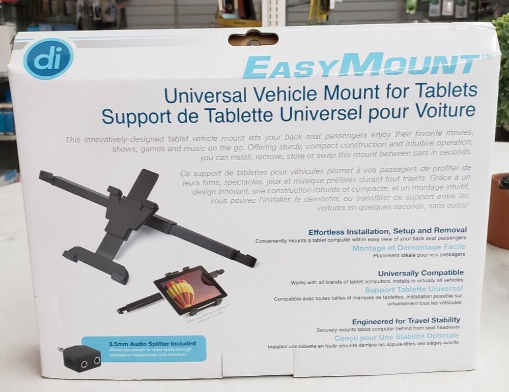 Digital Innovations EasyMount Tablet Computer Vehicle Mount (4100600), Black