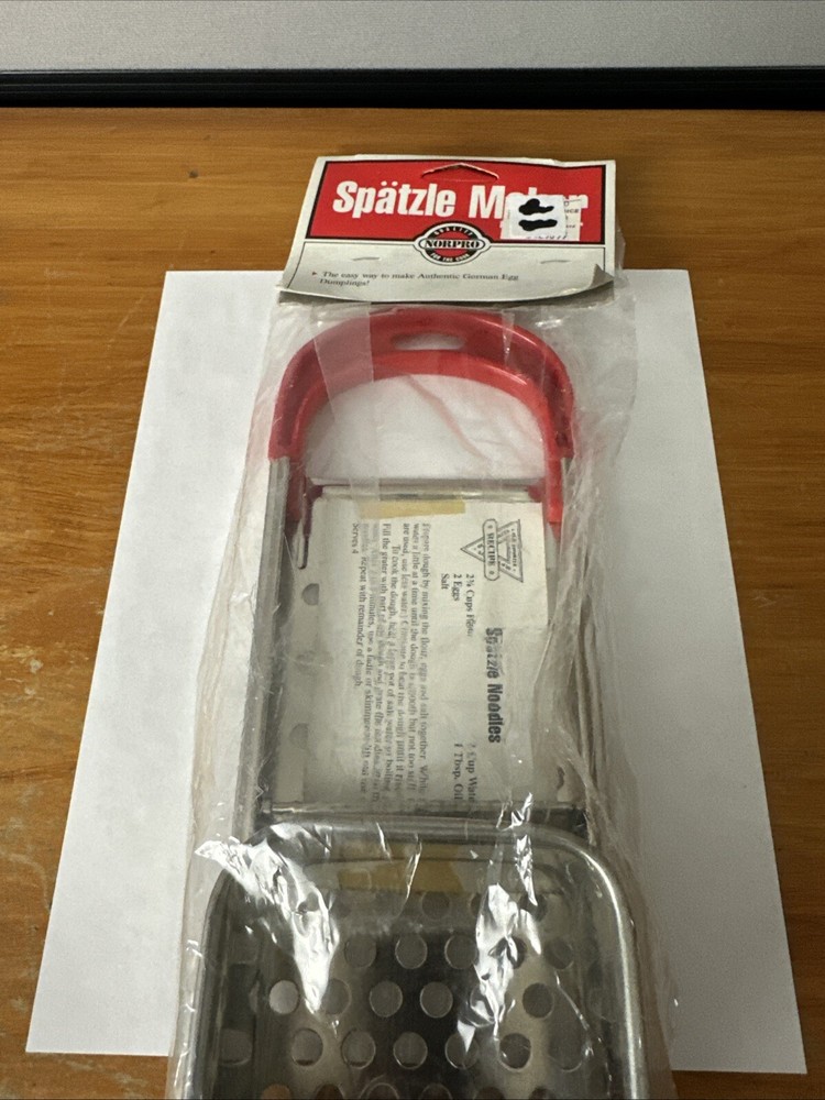 Norpro Grater - Spaetzle Maker New In Packaging
