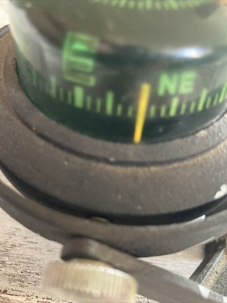 Vintage Boat Marine Compass Black Surface Mount