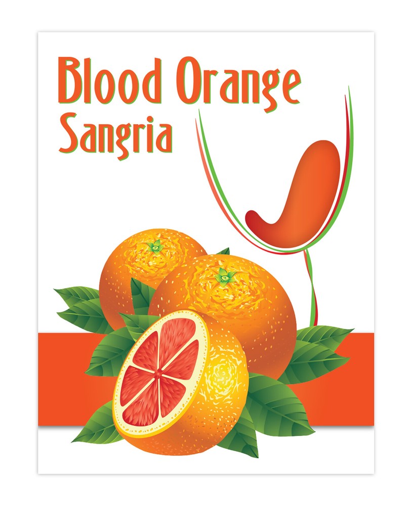 Wine Labels (Blood Orange Sangria) 30 Pack