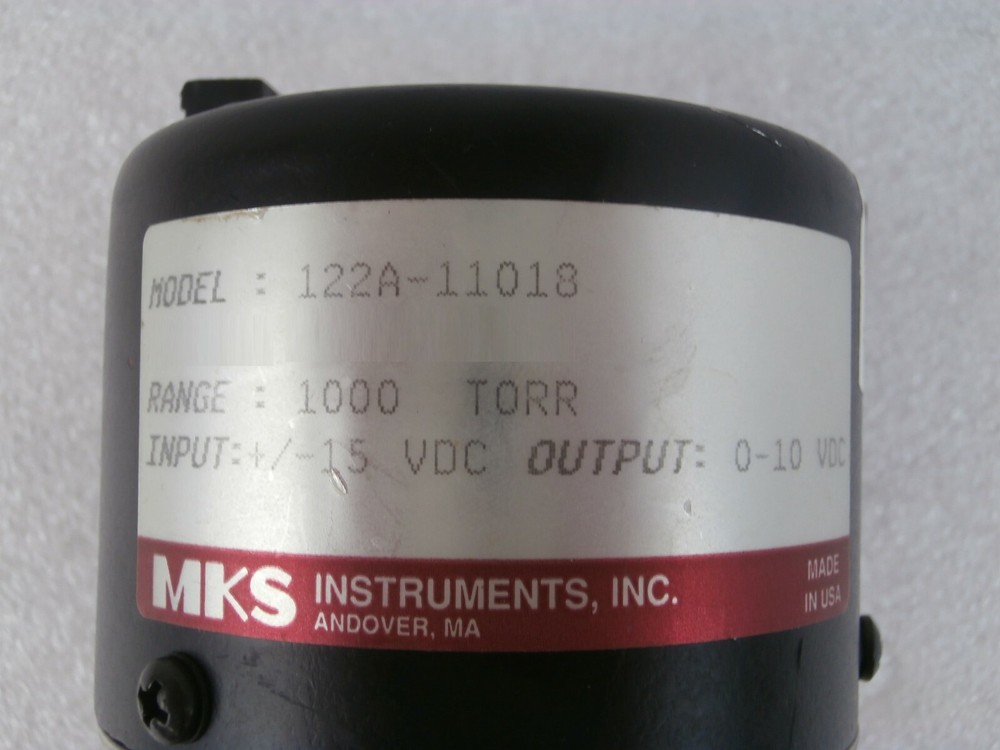 MKS Instruments 122A-11018 Baratron Pressure Transducer Type 122A Working