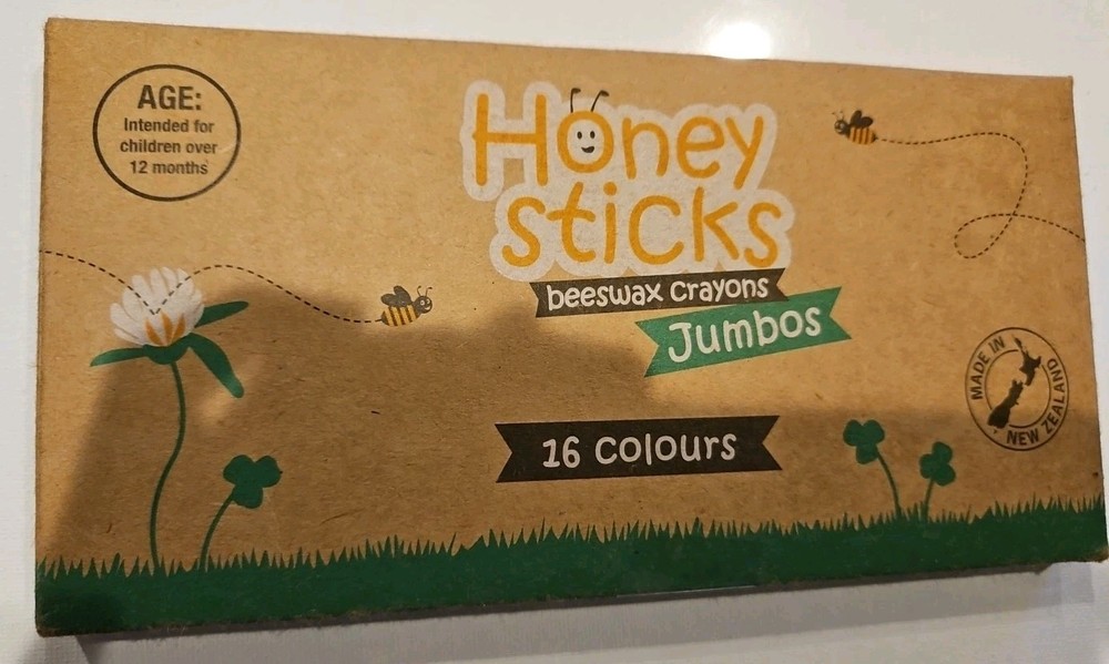 Honey Sticks 100% Bees Wax Crayons 16 Pack