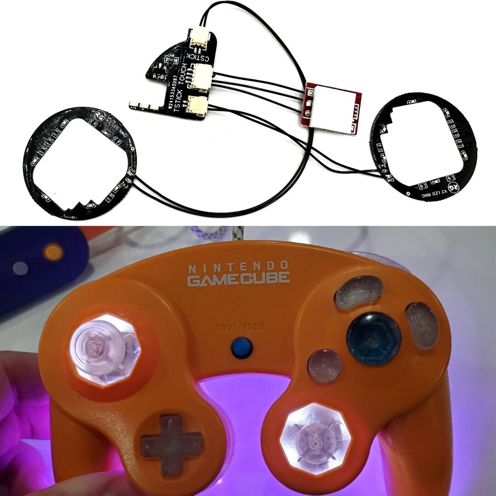 Nintendo GameCube Controller LED Joystick Ring with Touch On/Off Sensor  Kit