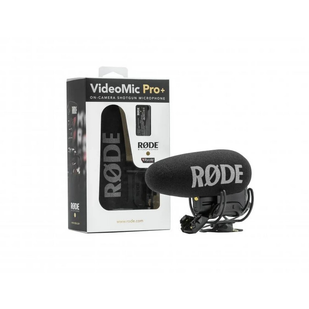RODE VideoMic Pro+ Compact Directional On-Camera Microphone, Black