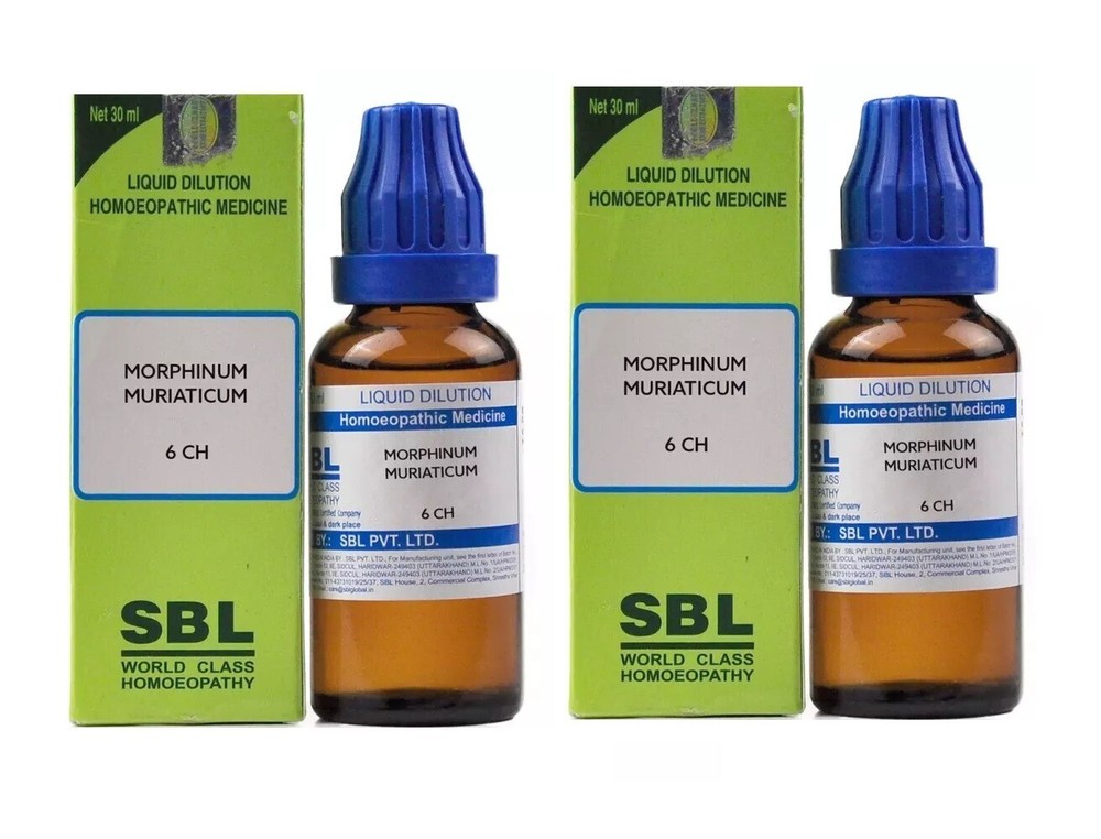 (2 Pack) SBL Homeopathic Morphinum Muriaticum  6 CH (30ml Each) Dilution