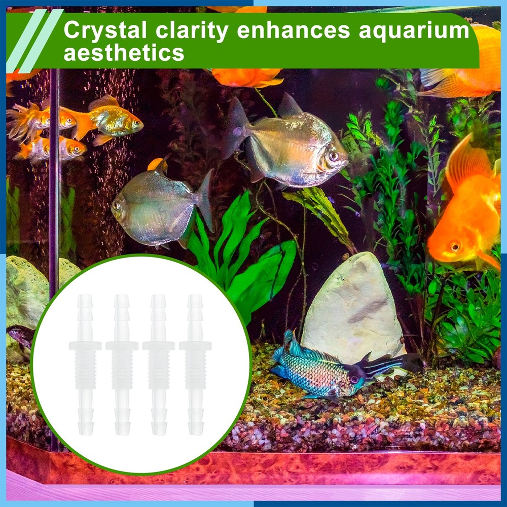 Hose ID M8 Male Thread Thru-Bulk Bulkhead Fitting PP Clear