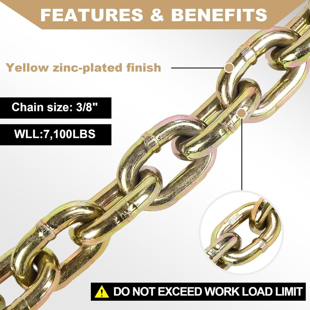 Chain Binder Kit 3/8 Transport Chain 4 Pack