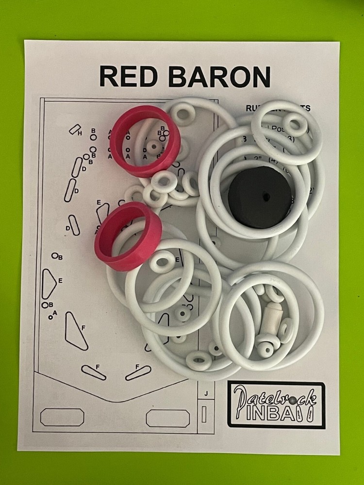 Barni Red Baron Pinball Machine Rubber Ring Kit