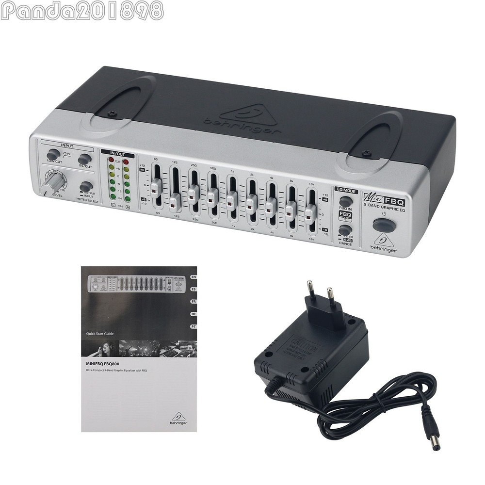 FBQ800 Ultra-compact 9-Band Graphic EQ Equalizer Audio Equalizer Processor