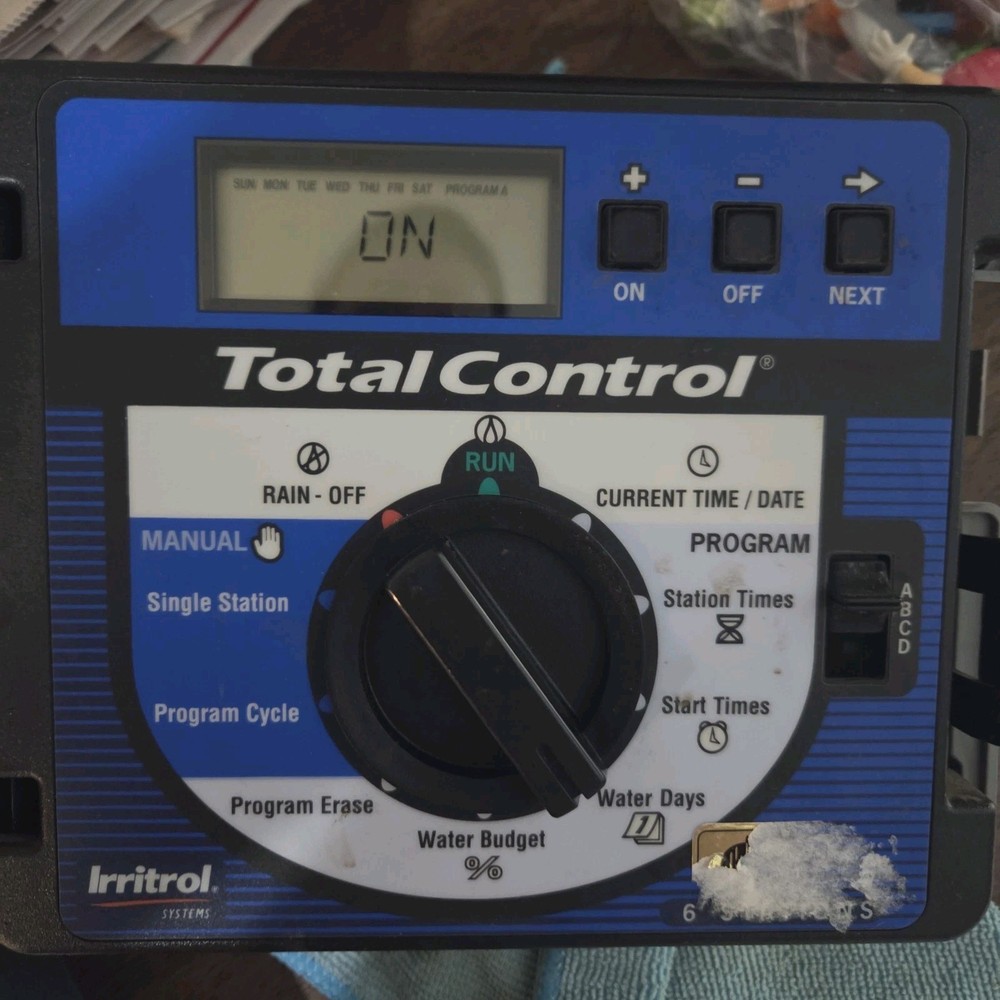 Irritrol System Total Control TC-6IN-B 6 Station Sprinkler Controller - Tested