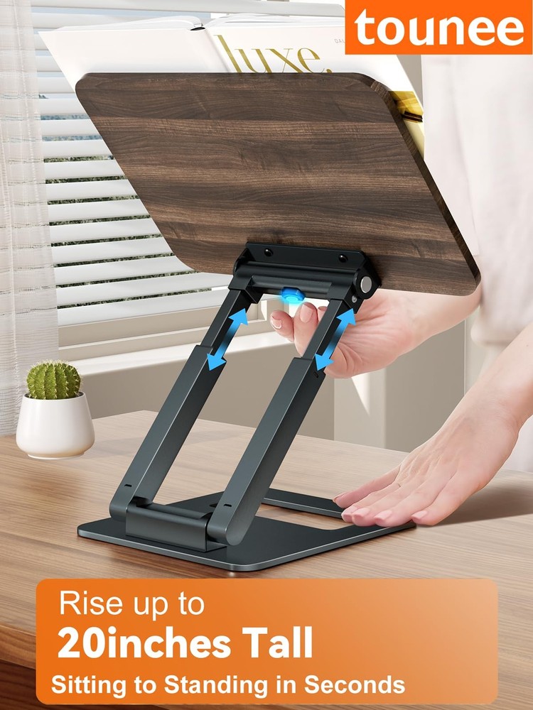 Book Stand, Telescopic Book Holder Stand, Adjustable Height Pull Out Design E...