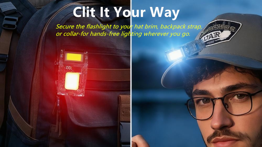 Super Bright 7 Modes Light Magnet Flashlight Pocket Torch Emergency Rechargeable
