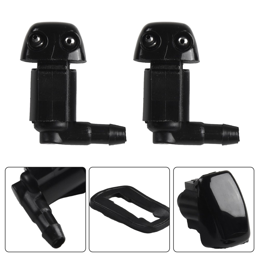 Washer Nozzle Windscreen Wiper Black Direct Replacement Easy Installation