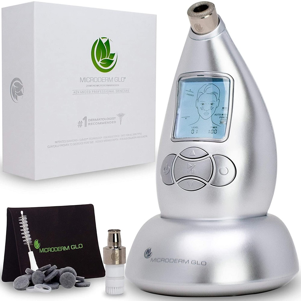 Microderm GLO Diamond Microdermabrasion Machine Suction Tool Exfoliator NEW