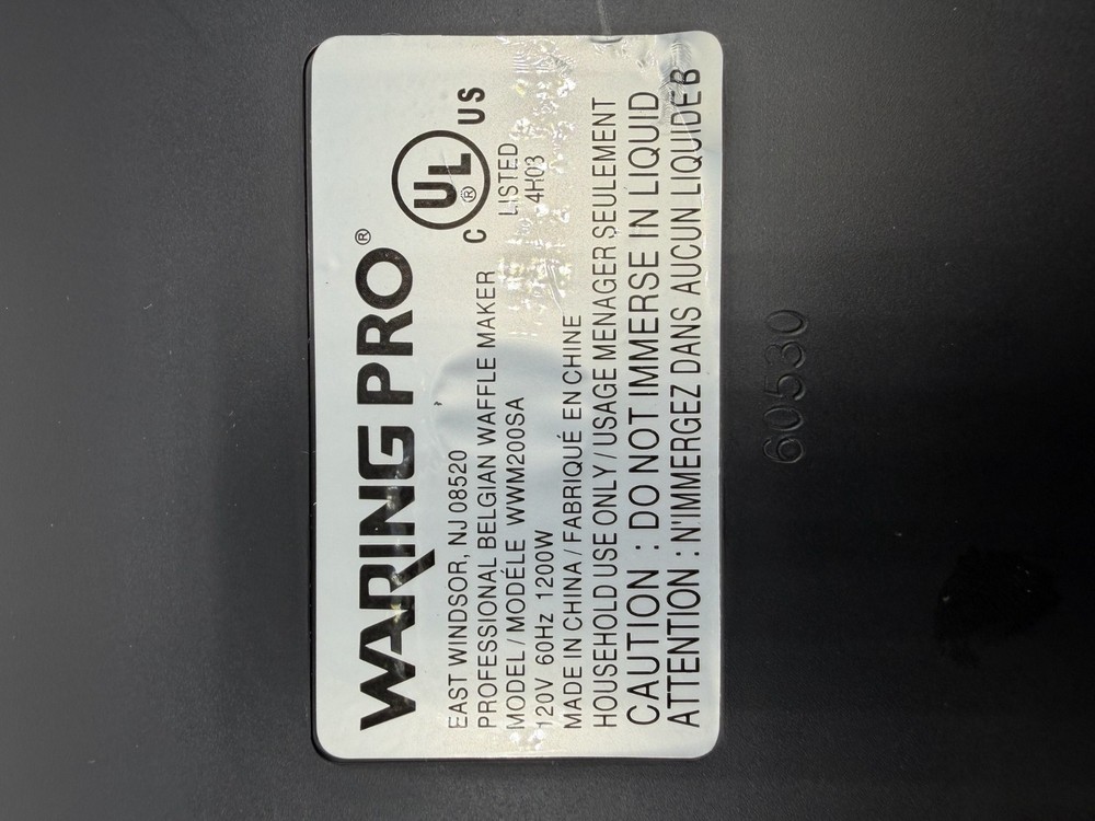 Waring Pro WWM200SA Belgian Waffle Maker - Black