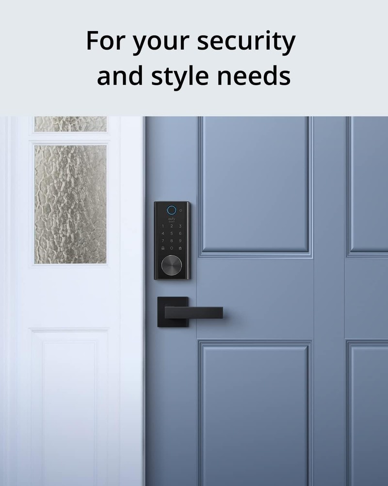 eufy Security Lever Handle - Easy Installation, Fits All - Matte Black