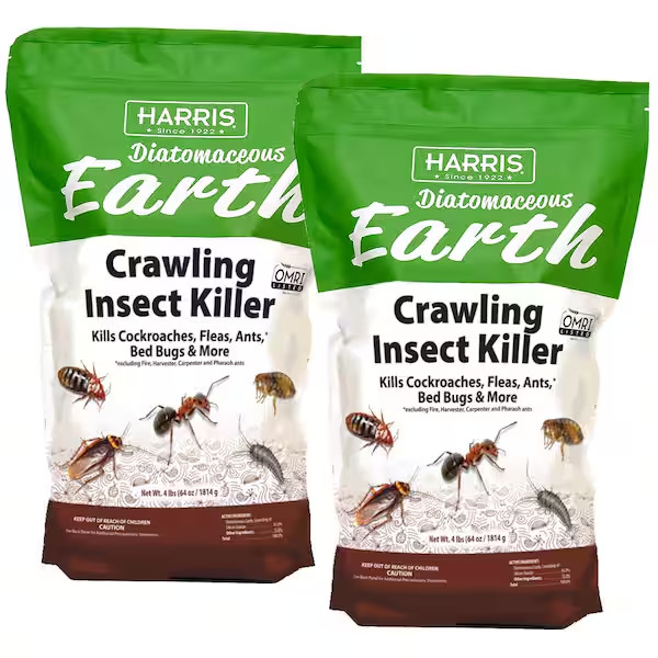 64 Oz Diatomaceous Earth Crawling Insect Killer Organic Powder (2-Pack)