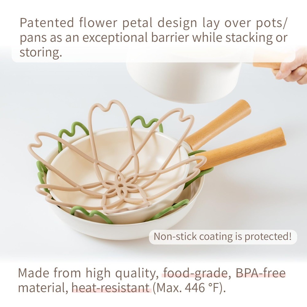 iPROTECT - Stack Expert | Multi-Purpose BPA-Free Silicone Pots/Pans Protector...