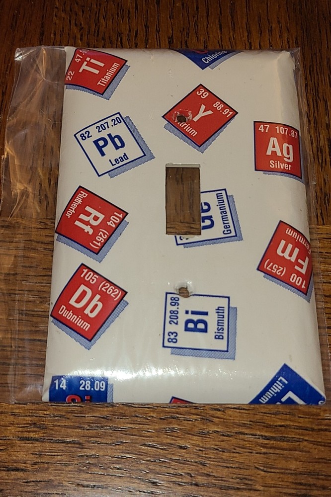 PERIODIC TABLE ELEMENTS CHEMISTRY SCIENCE LIGHT SWITCH PLATE #2