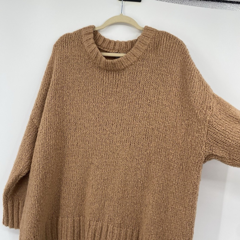 Aerie Size M Brown Oversized Wool Alpaca Blend Oversized Sweater Boho