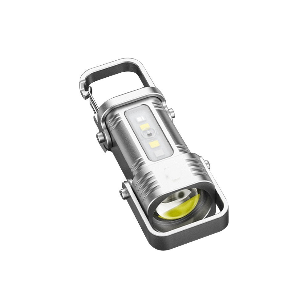 1 PACK Super Bright LED Mini Flashlight USB Rechargeable Pocket Keychain Torch