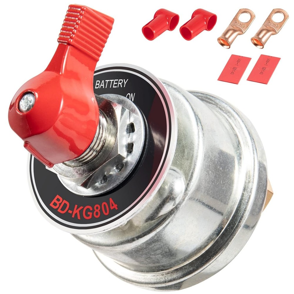 Battery Kill Switch For 12-24V DC Systems With 3/8" Copper Terminal Stud Size