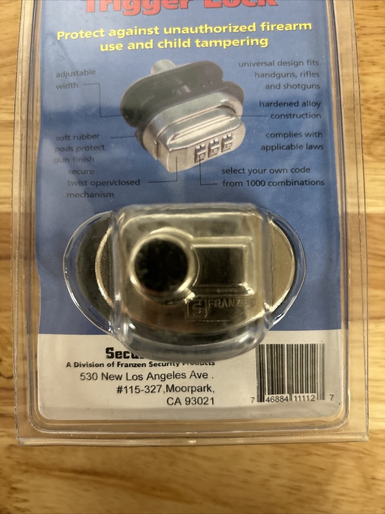NOS SECURECASE Trigger Lock Set Heavy Duty 3 Digit Combination Lock for Handguns