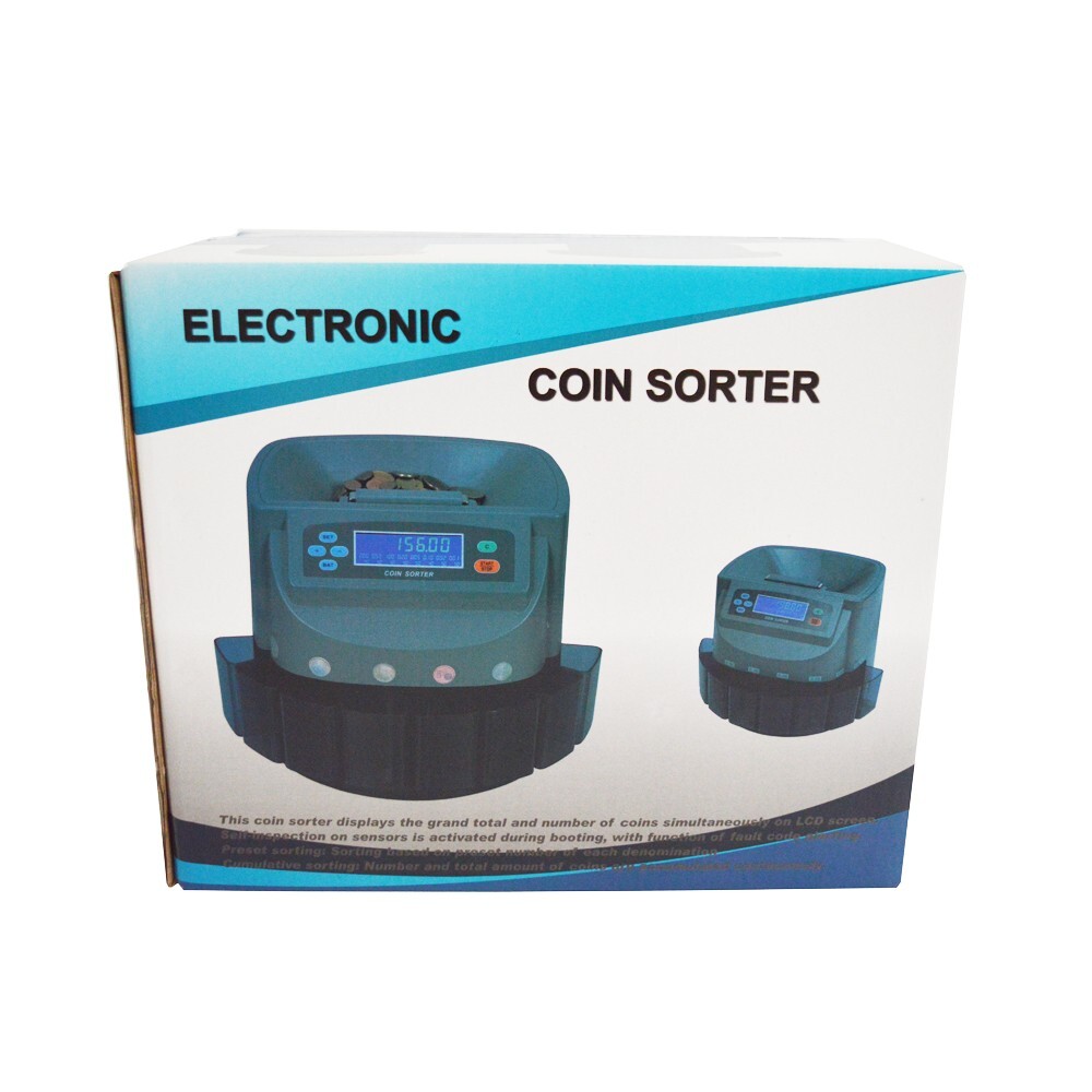 Coin Sorter Counter Digital Automatic Electronic Counting Machine 500 coins
