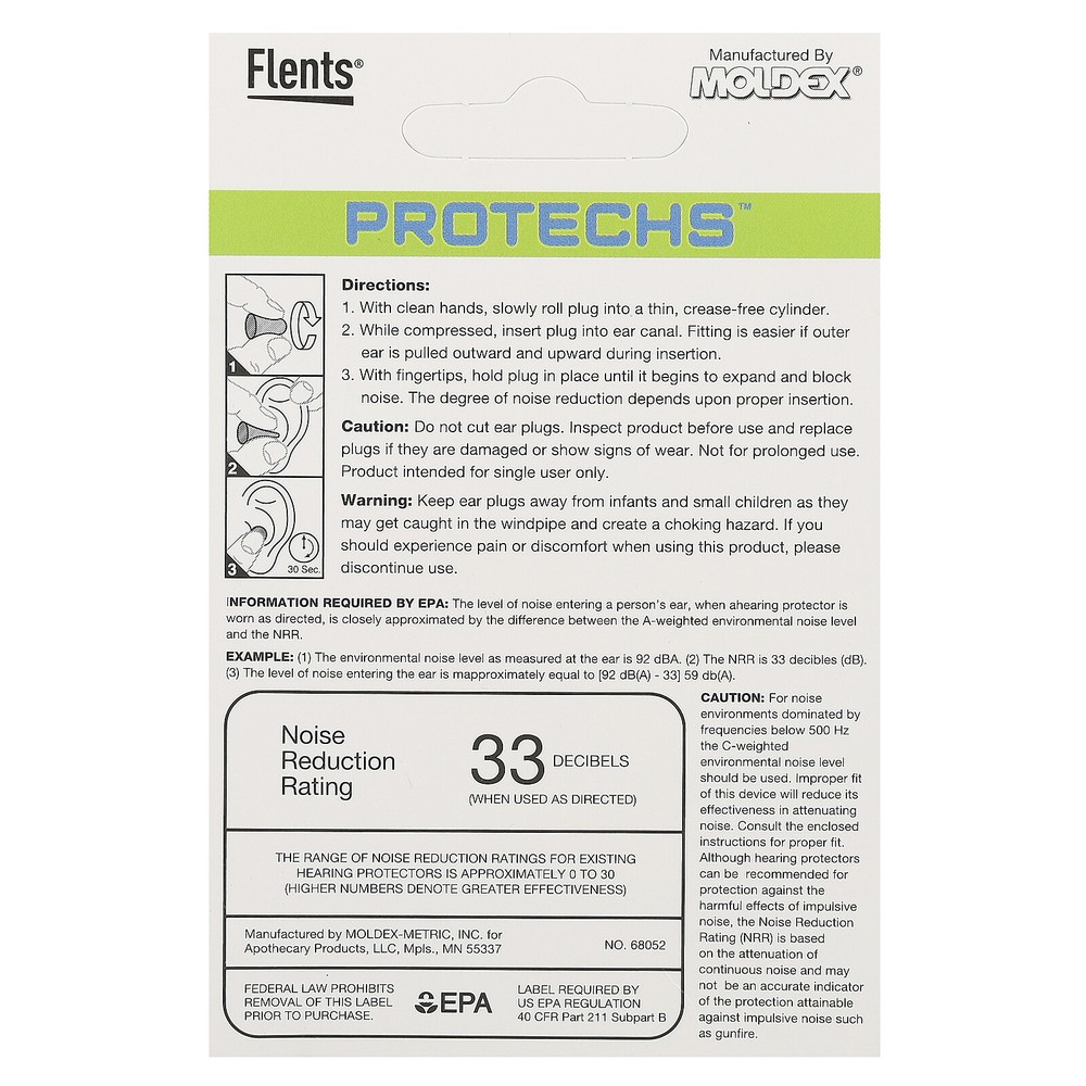 Protechs, Ear Plugs, Sports, 8 Pair with Case