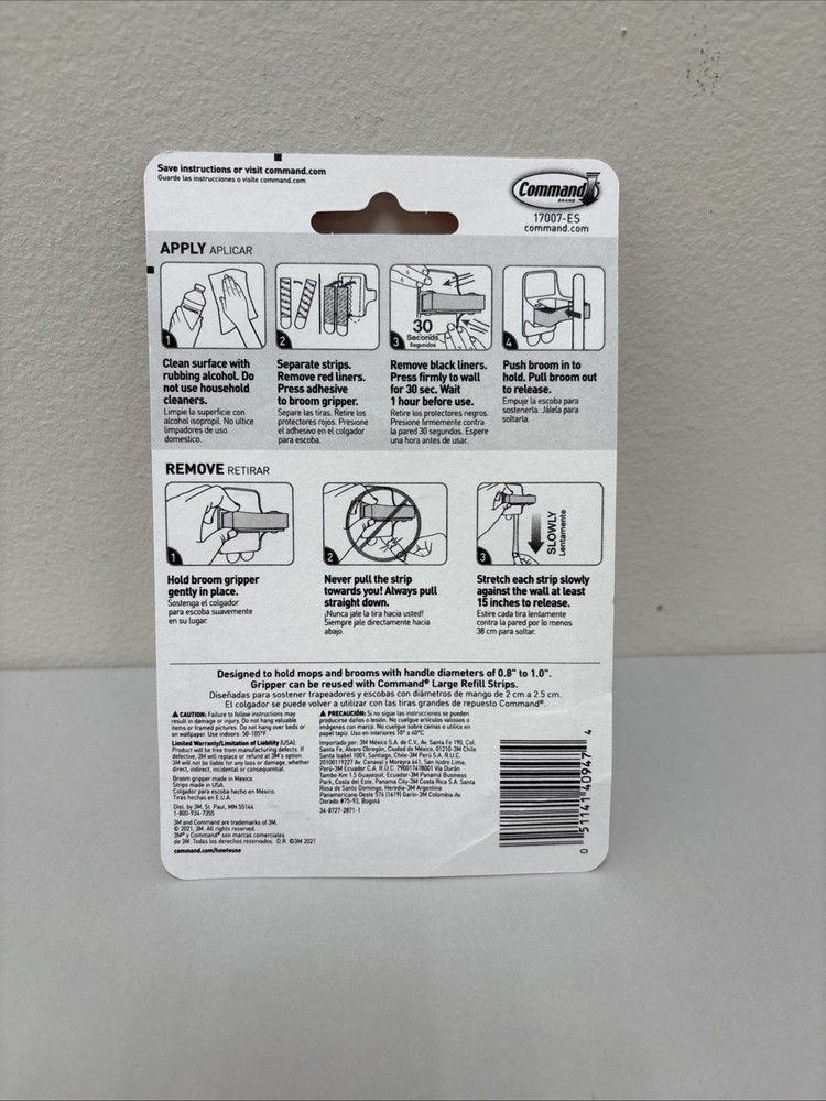 Command 3M Adhesive Broom Gripper G85